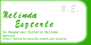 melinda eszterle business card